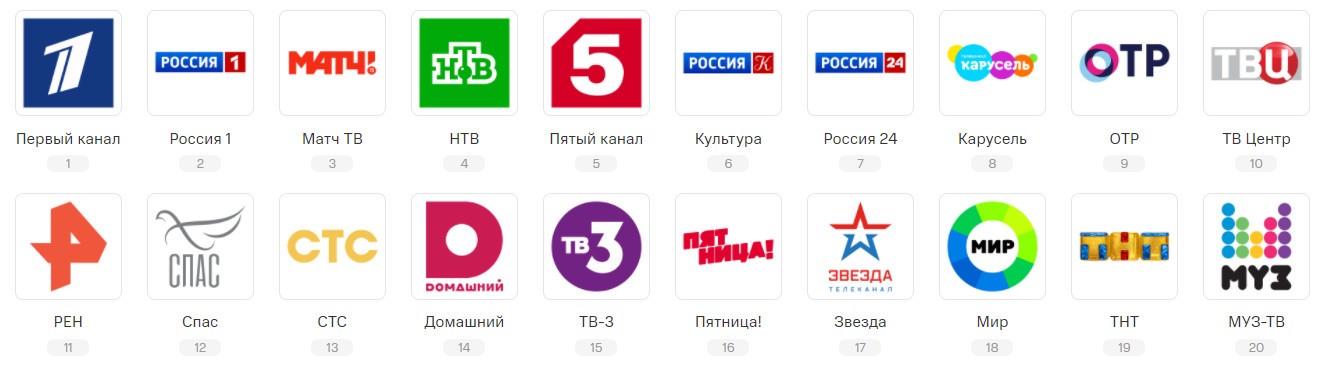 Просмотр российские каналы